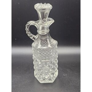 Vtg Anchor Hocking Wexford Cruet With Stopper